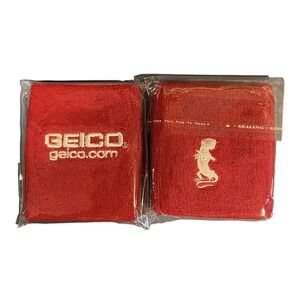 GEICO.COM Red Wrist Sweat Band with gecko